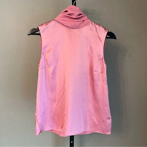 Roksanda Silk Tie Neck Sleeveless Blouse Pink 8 NWT Elegant Luxury Classic Chic